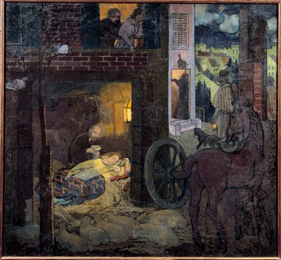 Születés, XX. század (olaj, vászon) alkotó: Maurice Denis