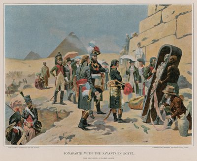 Bonaparte a tudósokkal Egyiptomban alkotó: Maurice Henri Orange