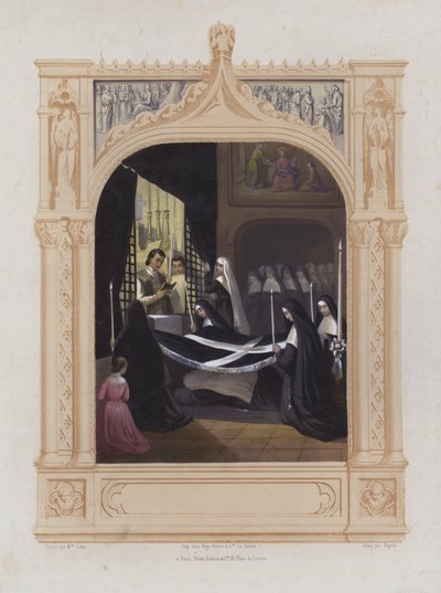 Belépő a szent rendbe (akvatinta) alkotó: Maurice Leloir