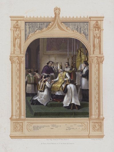 Belépő a szent rendbe (akvatinta) alkotó: Maurice Leloir