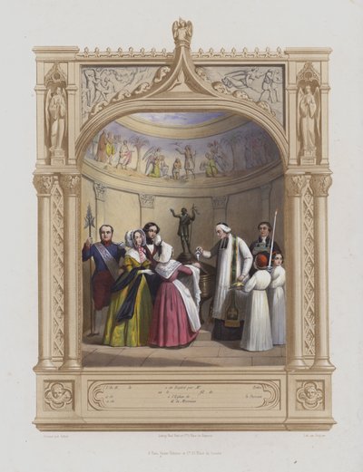 Keresztség (akvatinta) alkotó: Maurice Leloir