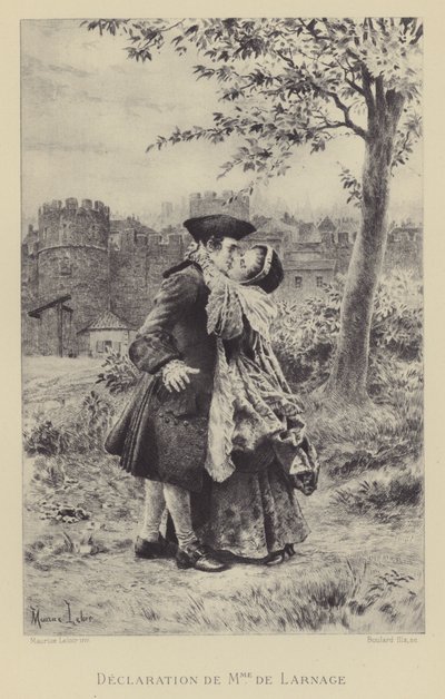 Madame de Larnage nyilatkozata (metszet) alkotó: Maurice Leloir