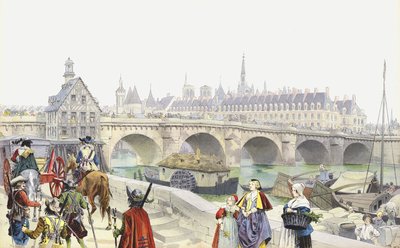 A Bloisba száműzött Marie de Medicis és lakosztálya kilépett a Louvre-ból alkotó: Maurice Leloir