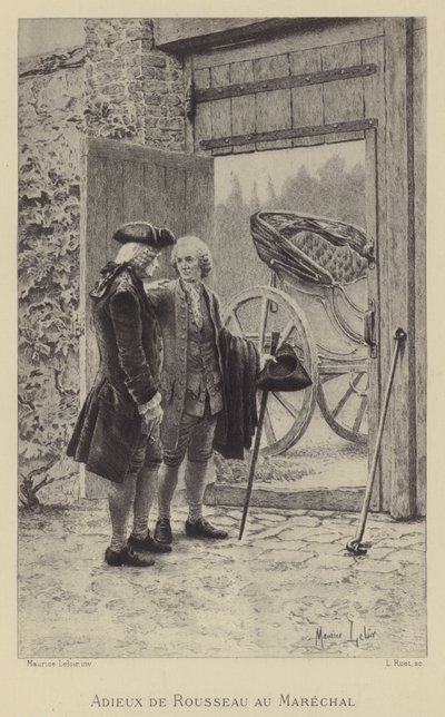 Rousseau búcsúja a marsalltól (mélynyomás) alkotó: Maurice Leloir