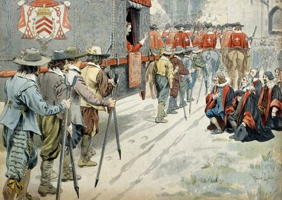 Franciaország története: 1642-ben Richelieu bíboros alkotó: Maurice Leloir