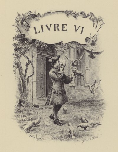 Illusztráció Jean-Jacques Rousseau vallomásai VI. könyvéhez (metszet) alkotó: Maurice Leloir