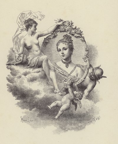 Manon Lescaut illusztrációja (metszet) alkotó: Maurice Leloir