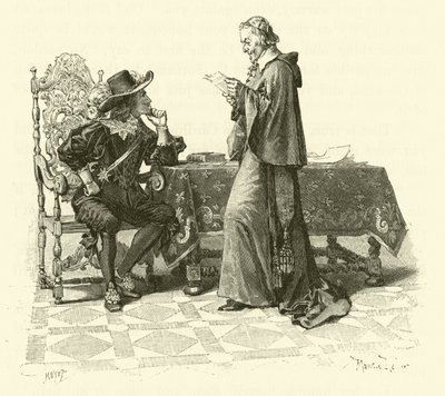 Illusztráció a három testőrhöz (metszet) alkotó: Maurice Leloir