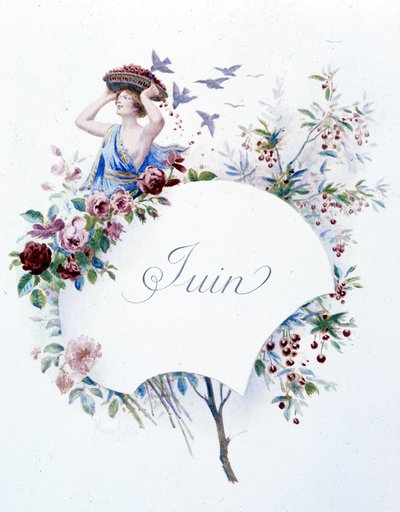 Június „A hónap dala”, Jérôme Doucet, illusztráció - Maurice Leloir, szerk. Reims 1904. L. Michaud alkotó: Maurice Leloir