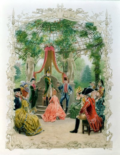 Egy szabadkőműves hölgy szabadkőműves beavatási szertartása 1785 körül, 1890 alkotó: Maurice Leloir