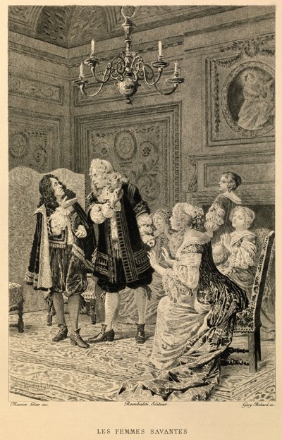 Moliere Femmes Savantes című művei alkotó: Maurice Leloir