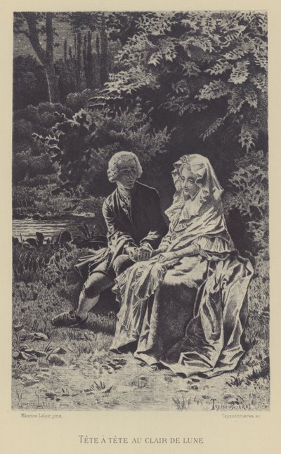 Tete-a-tete a holdfényben (mélynyomás) alkotó: Maurice Leloir