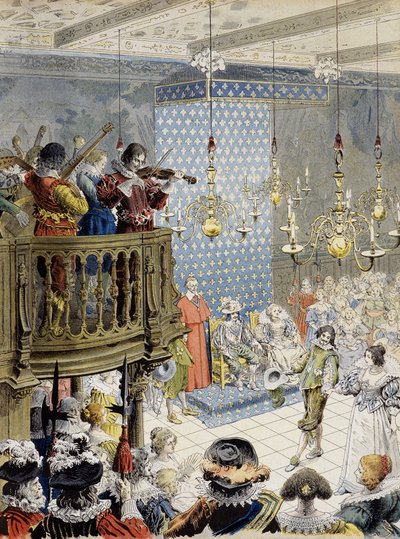 A labda a pályán (XIII. Lajos alatt) – Maurice Leloir „” Richelieu” című művében. alkotó: Maurice Leloir