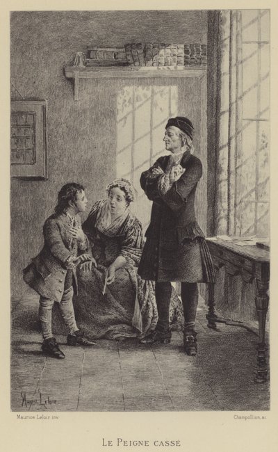 A törött fésű (mélynyomás) alkotó: Maurice Leloir