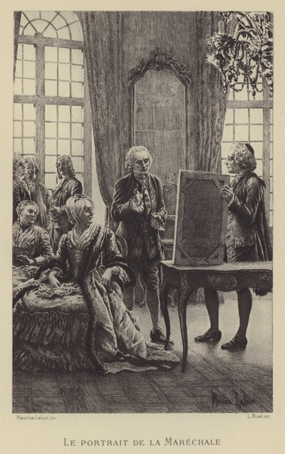 A Marechale portréja (mélynyomás) alkotó: Maurice Leloir