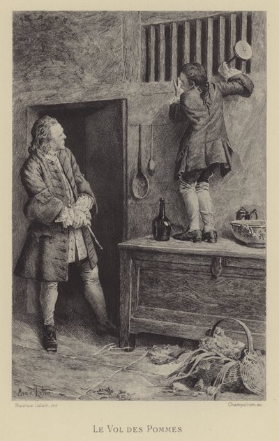 Az alma ellopása (mélynyomás) alkotó: Maurice Leloir