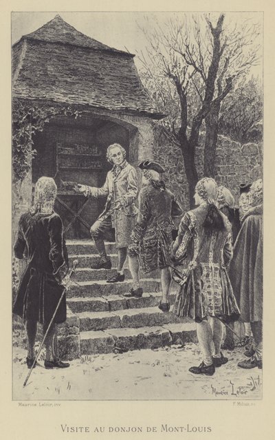 Látogatás a Mont-Louis kastélyban (mélynyomás) alkotó: Maurice Leloir