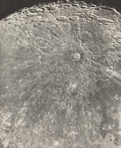 Fényképezze le a holdsugárzást a Tycho-ból – emelkedő fázis, 1899 alkotó: Maurice Loewy