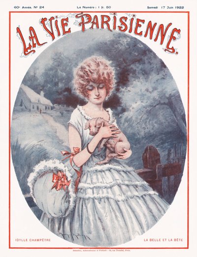 A Parisian Life magazin borítója, 1922 alkotó: Maurice Millière