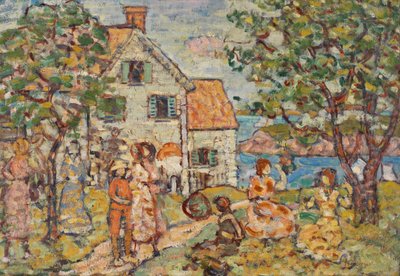 Strand és két ház alkotó: Maurice Prendergast