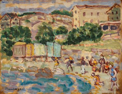 Strand és falu alkotó: Maurice Prendergast