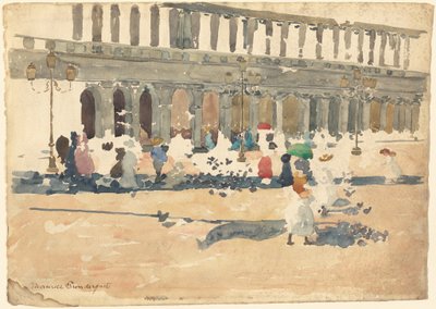 A velencei Caffè Florian alkotó: Maurice Prendergast