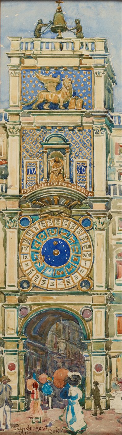 Uhrturm, Markusplatz, Venedig alkotó: Maurice Prendergast