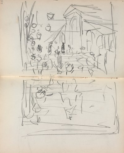 Olasz vázlatkönyv: (209. és 210. oldal) alkotó: Maurice Prendergast