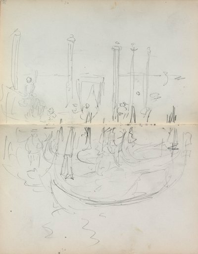 Olasz vázlatkönyv: (37. és 38. oldal) alkotó: Maurice Prendergast