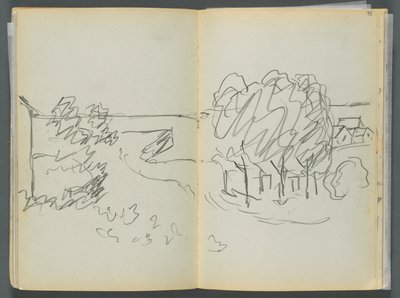 Vázlatkönyv- The Granite Shore Hotel, Rockport, 072. és 73. oldal: Városnézet alkotó: Maurice Prendergast