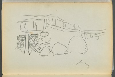 Vázlatkönyv - The Granite Shore Hotel, Rockport, 178. oldal: Kerítés alkotó: Maurice Prendergast