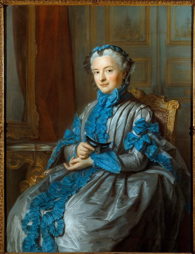 Rieux-i hölgy portréja Maurice Quentin Delatour festménye Quentin De La Tour vagy Quentin De Latour (1704-1788) 1742 Párizs, Musee Cognacq Jay alkotó: Maurice Quentin de La Tour