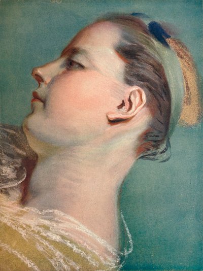 Döntött fej, c1752 alkotó: Maurice Quentin de La Tour