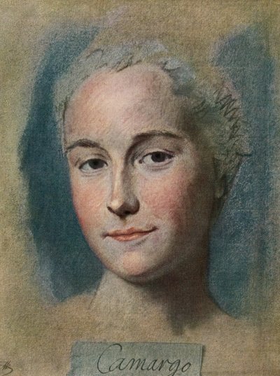 Marie Anne de Cupis de Camargo, a La Tour, pub.1920 alkotó: Maurice Quentin de la (after) Tour