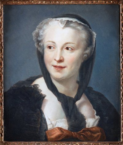 Francoise de Graffigny (1695-1758) regényíró portréja, a La Tour, Maurice Quentin de (1704-1788). Pasztell, vászon, méret: 46,5x38, , Magángyűjtemény alkotó: Maurice Quentin de La Tour