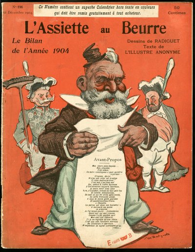 A „L’Assiette au Beurre”, 195. szám borítója, Színes szatirikus alkotó: Maurice Radiguet