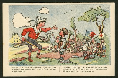Képeslap, Szatirikus színekben alkotó: Maurice Radiguet