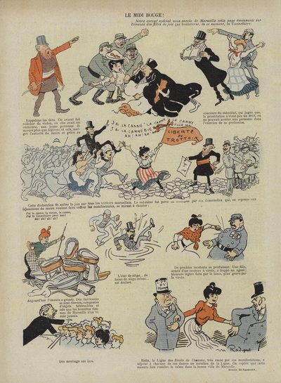 A piros Midi. Illusztráció Le Rire alkotó: Maurice Radiguet