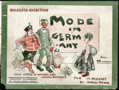 in Mode Németországban, kb. 1915 - 14-18-as háború, Németország Poroszország, divat, csúfság alkotó: Maurice Radiguet