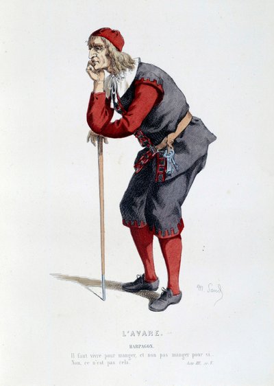 Jelmez Harpagon karakterének Moliere (Jean Baptiste Poquelin) „” L