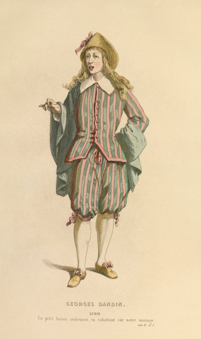 Lubin szerepének jelmeze, 1868 körül (metszet) alkotó: Maurice Sand