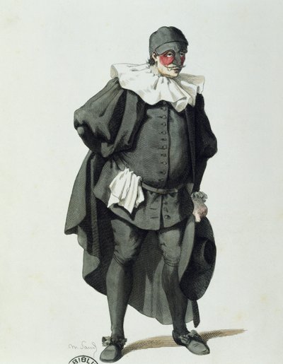 Dottor Balanzone 1653-ban, írta Maurice Sand (1823-1889) alkotó: Maurice Sand
