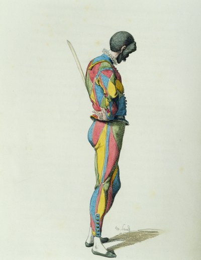 Harlekin 1858-ban, Maurice Sand (1823-1889) alkotó: Maurice Sand