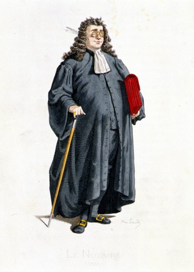 Le Notaire a „Masques et bouffons”-ban (olasz vígjáték), Maurice Sand szövege és rajzai, A. Manceau rézkarcai, Georges Sand előszó, Párizs, Michel Lévy Frères alkotó: Maurice Sand