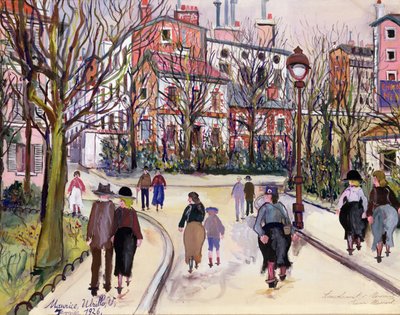Egy falusi utca alkotó: Maurice Utrillo