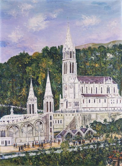 Notre Dame-székesegyház Lourdes-ban; Notre-Dame-De-Lourdes-bazilika alkotó: Maurice Utrillo