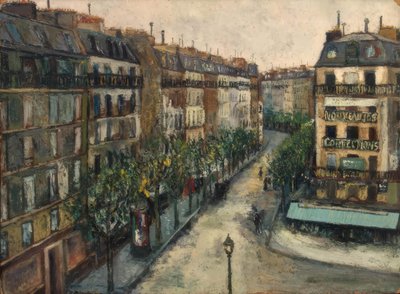 Custine utca Montmartre-ban alkotó: Maurice Utrillo