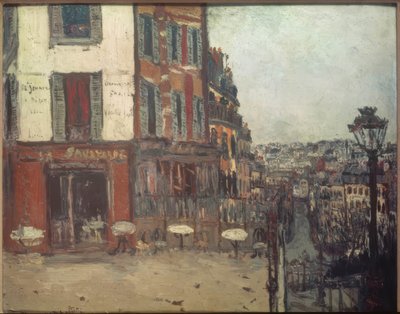 Terasz a Rue Muller utcában alkotó: Maurice Utrillo