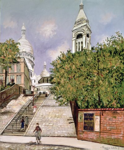A Sacré-Cœur lépcsői, Montmartre alkotó: Maurice Utrillo