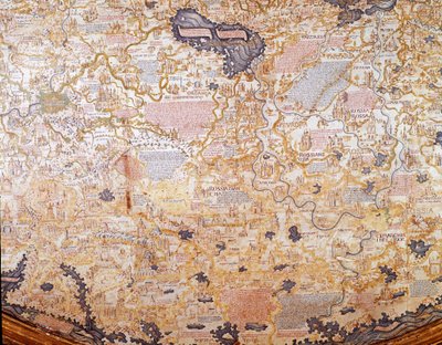 Oroszország képe Maurus (Mauro) testvér kamalduli világtérképének (mappamundi) részlete 1459 Biblioteca Marciana, Velence alkotó: Mauro Fra